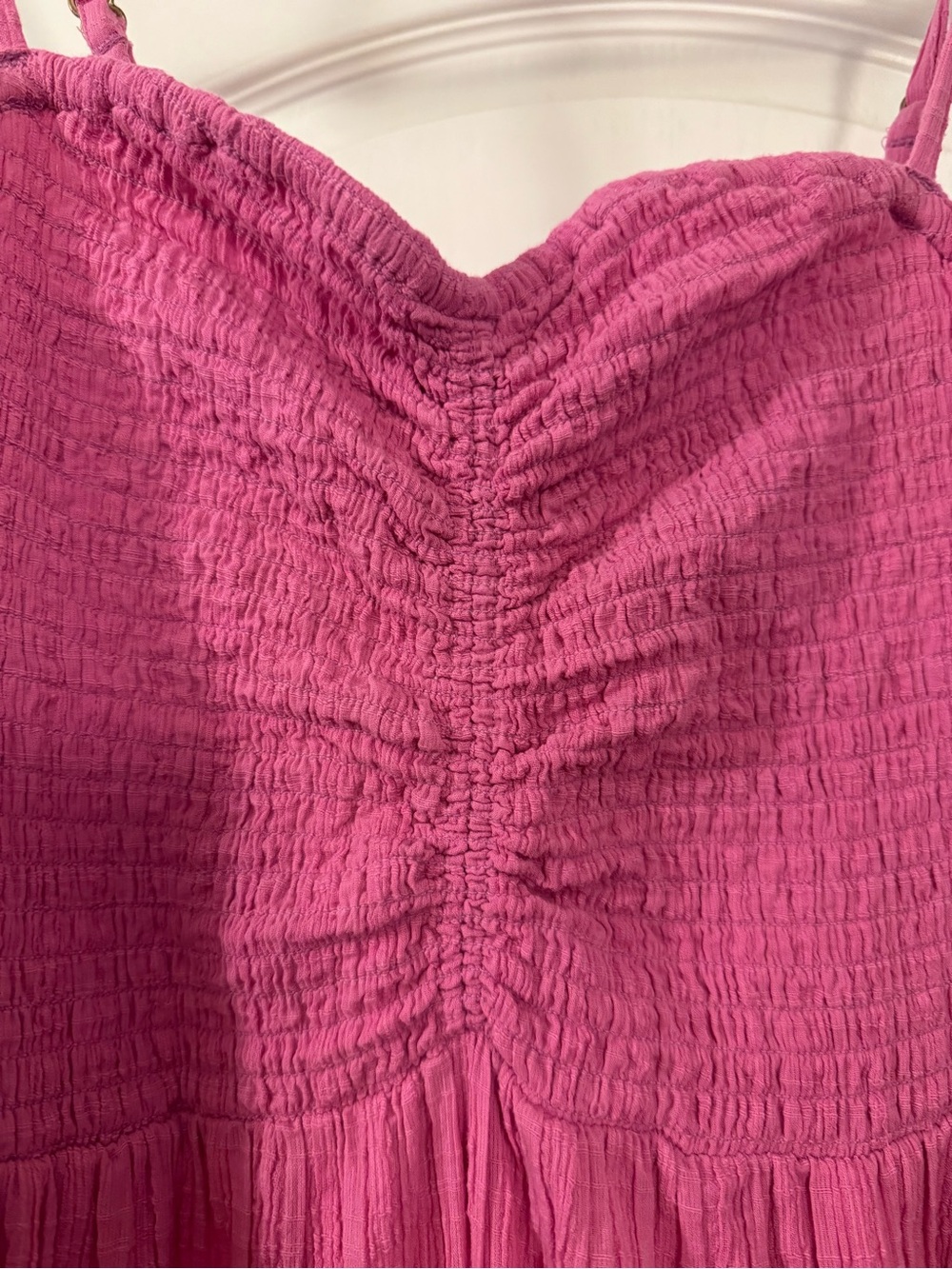 L Space Mallorca Pink Smocked Tiered Maxi Dress - Picture 3 of 15